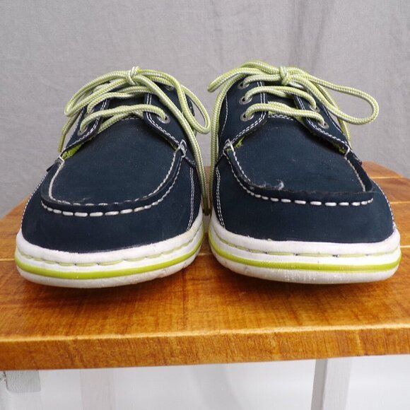 Bass Chesapeake Men's Boat Shoes Size 10.5 Blue and Green. Excellent Condition - Picture 5 of 12
